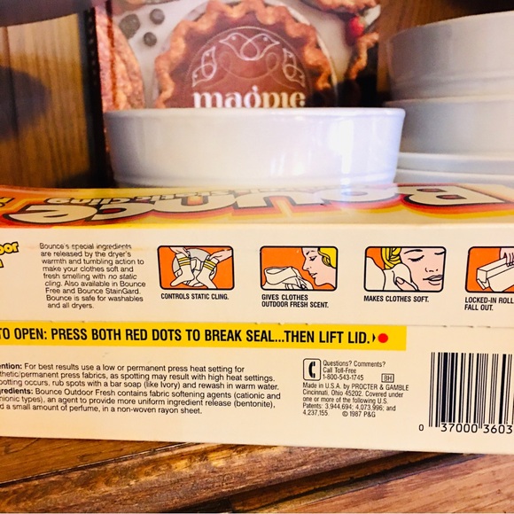 Vintage Bounce fabric softener new box 60 sheets Outdoor Fresh 1987 laundry - Picture 12 of 12